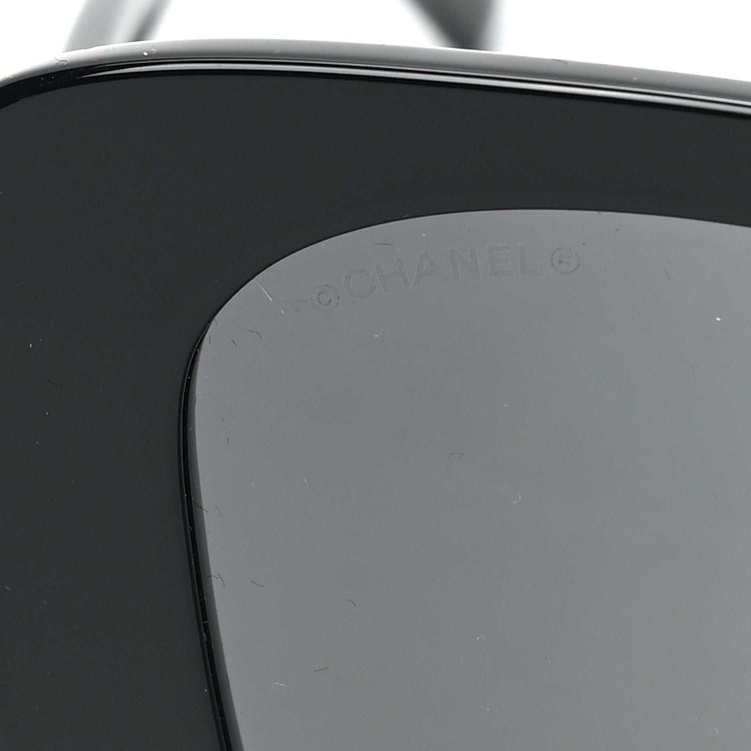 Chanel Acetate Strass Square Sunglasses 5422-B Black White 5 of 7