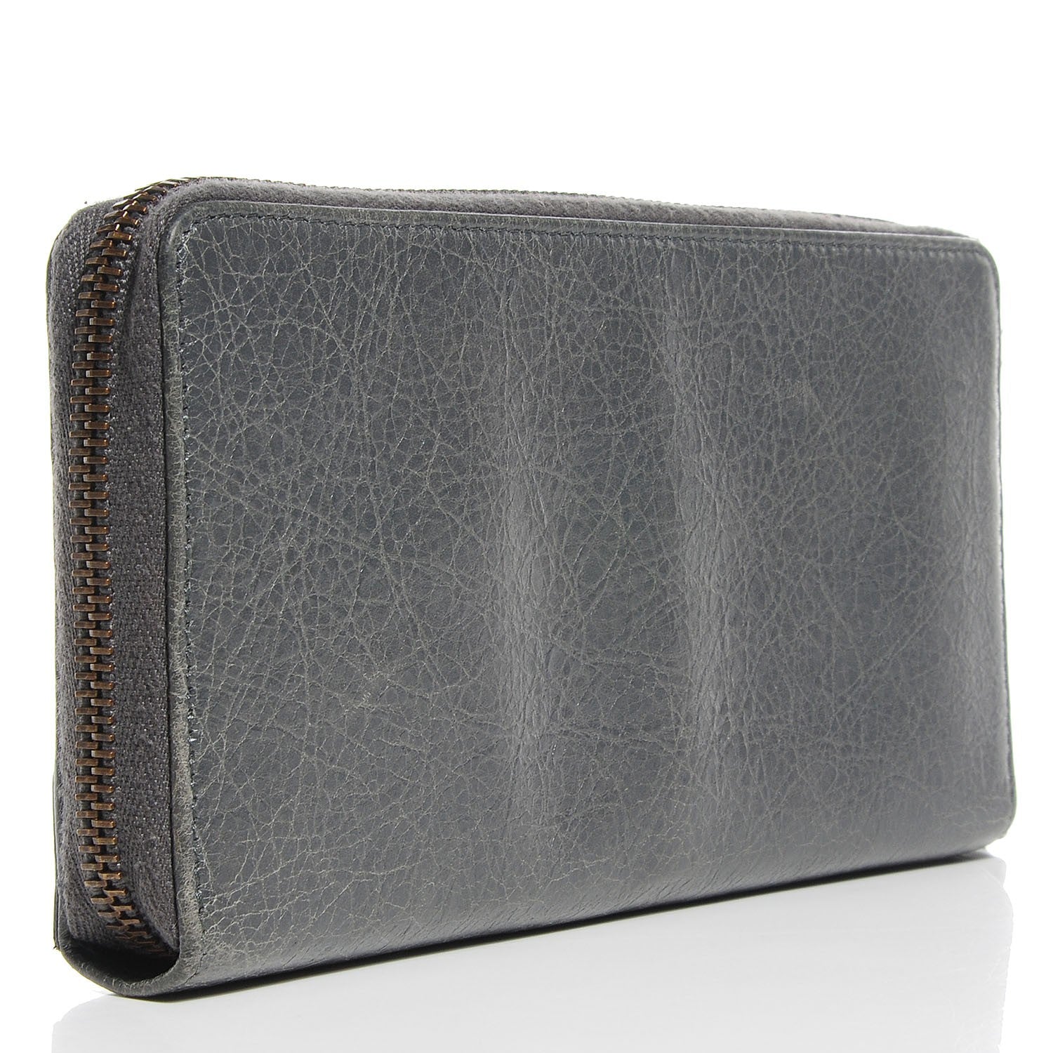 Balenciaga Agneau Classic Hardware Continental Zip Around Wallet Gris Tarmac 3 of 8