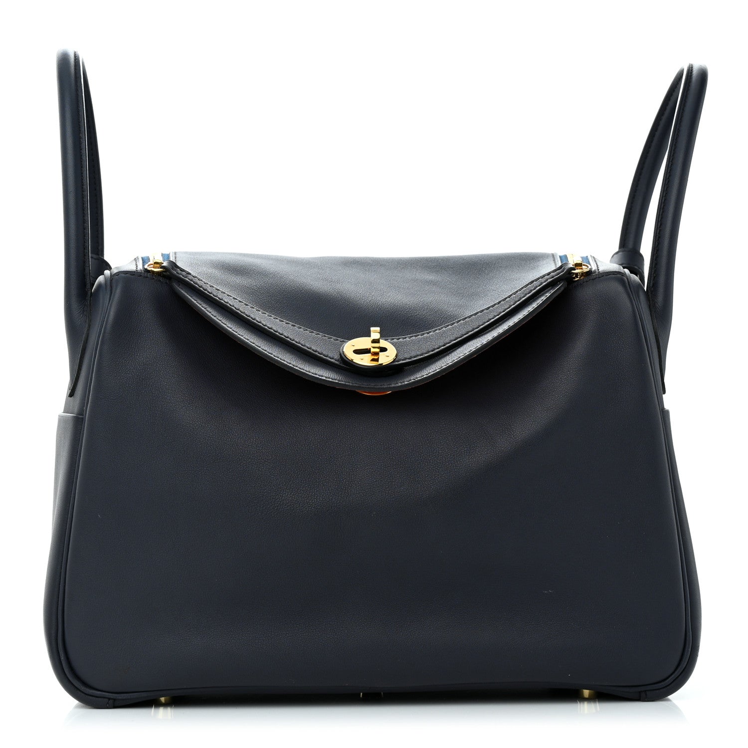 Hermes Swift Verso Lindy 30 Bleu Indigo Orange Poppy 1 of 12