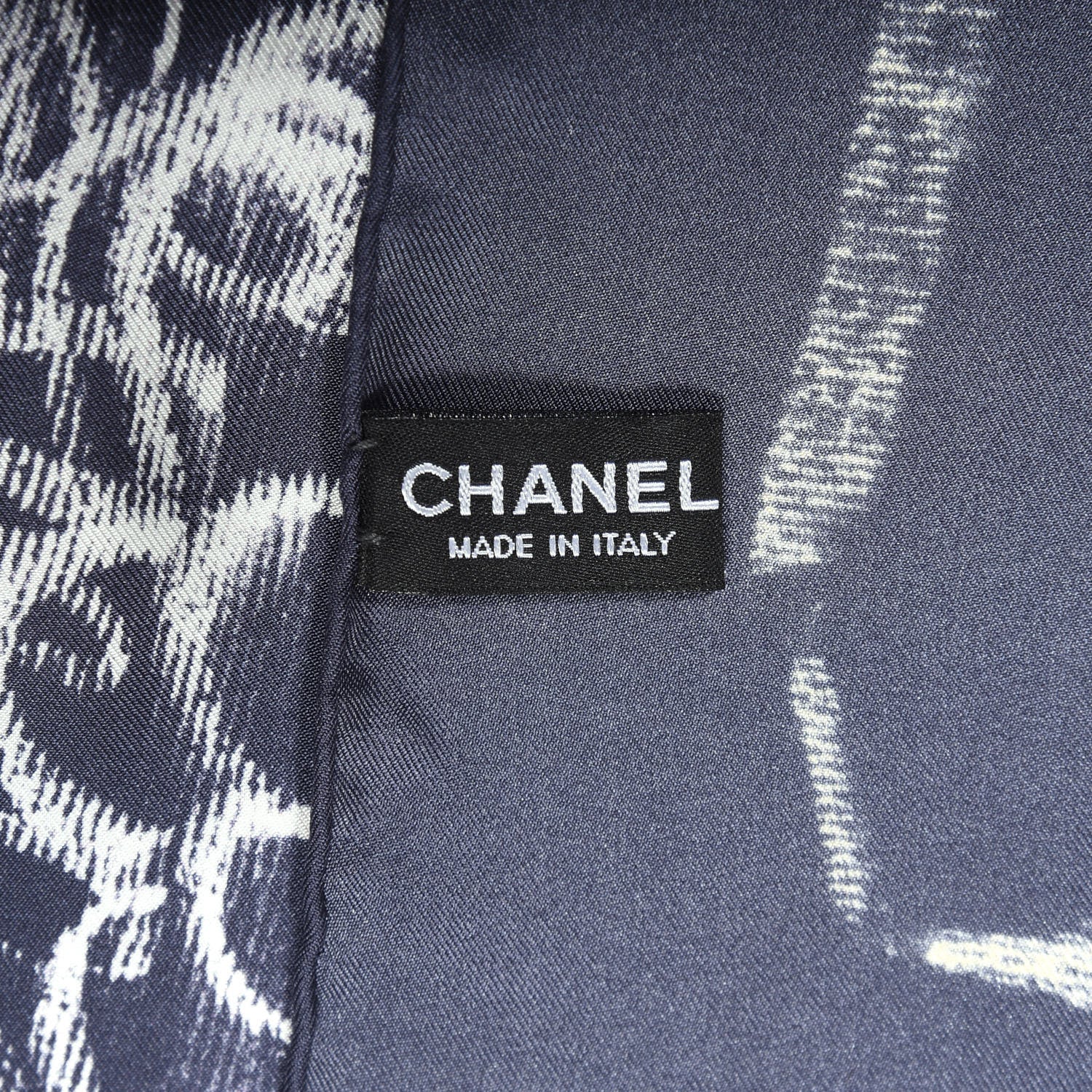 Chanel Silk Chalk Print Scarf Multicolor 3 of 4