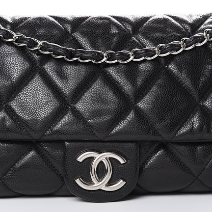 Chanel Glazed Caviar Medium Nature Flap Bag Black 11 of 15