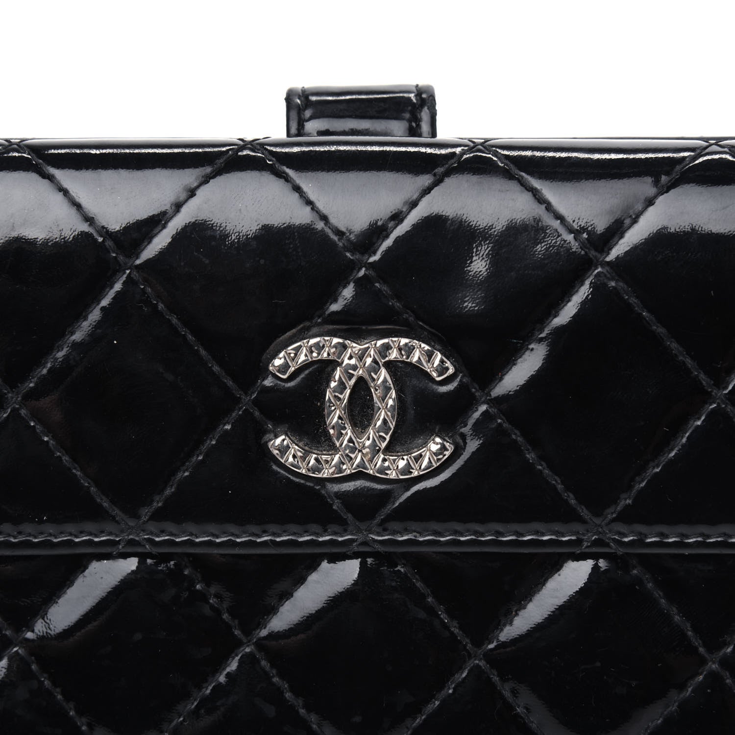 Chanel Patent Quilted Large Brilliant Flap Wallet Black 20 of 20