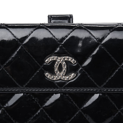 Chanel Patent Quilted Large Brilliant Flap Wallet Black 20 of 20