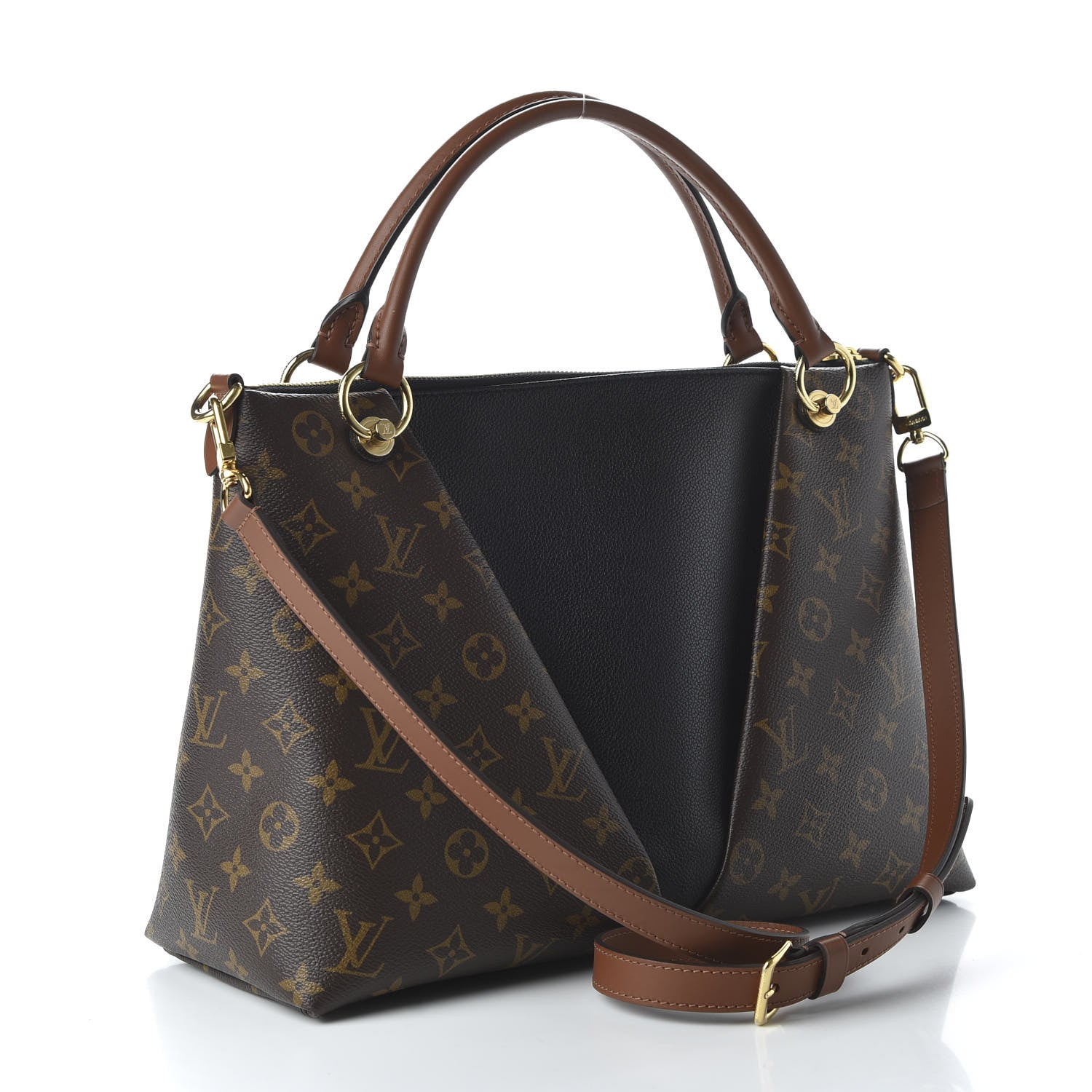 Louis Vuitton Monogram V Tote MM Black 4 of 10