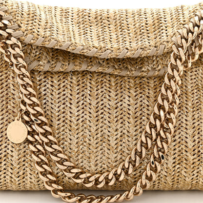 Stella McCartney Metallic Raffia Mini Falabella Tote Gold 8 of 10