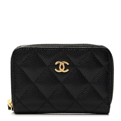 Chanel Caviar Quilted Classic Zipped Coin Purse Black 1 of 8