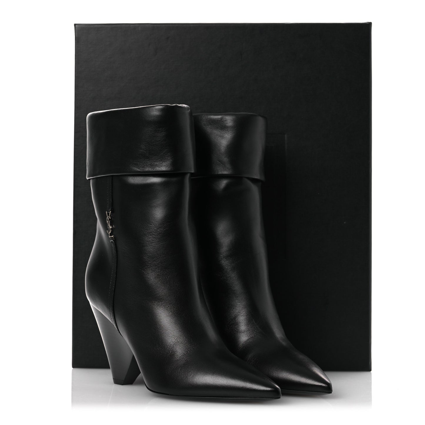 Lambskin Liz 85 Wedge Booties 37.5 Black