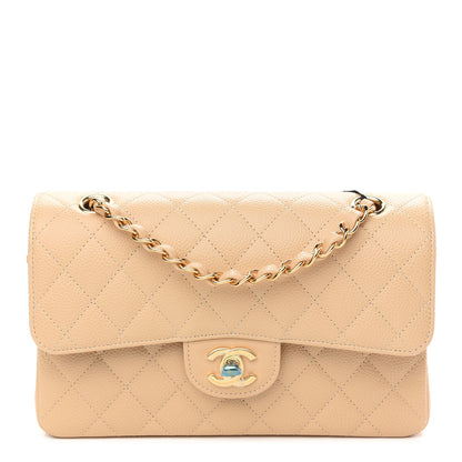 Chanel Caviar Quilted Small Double Flap Beige 1 of 9