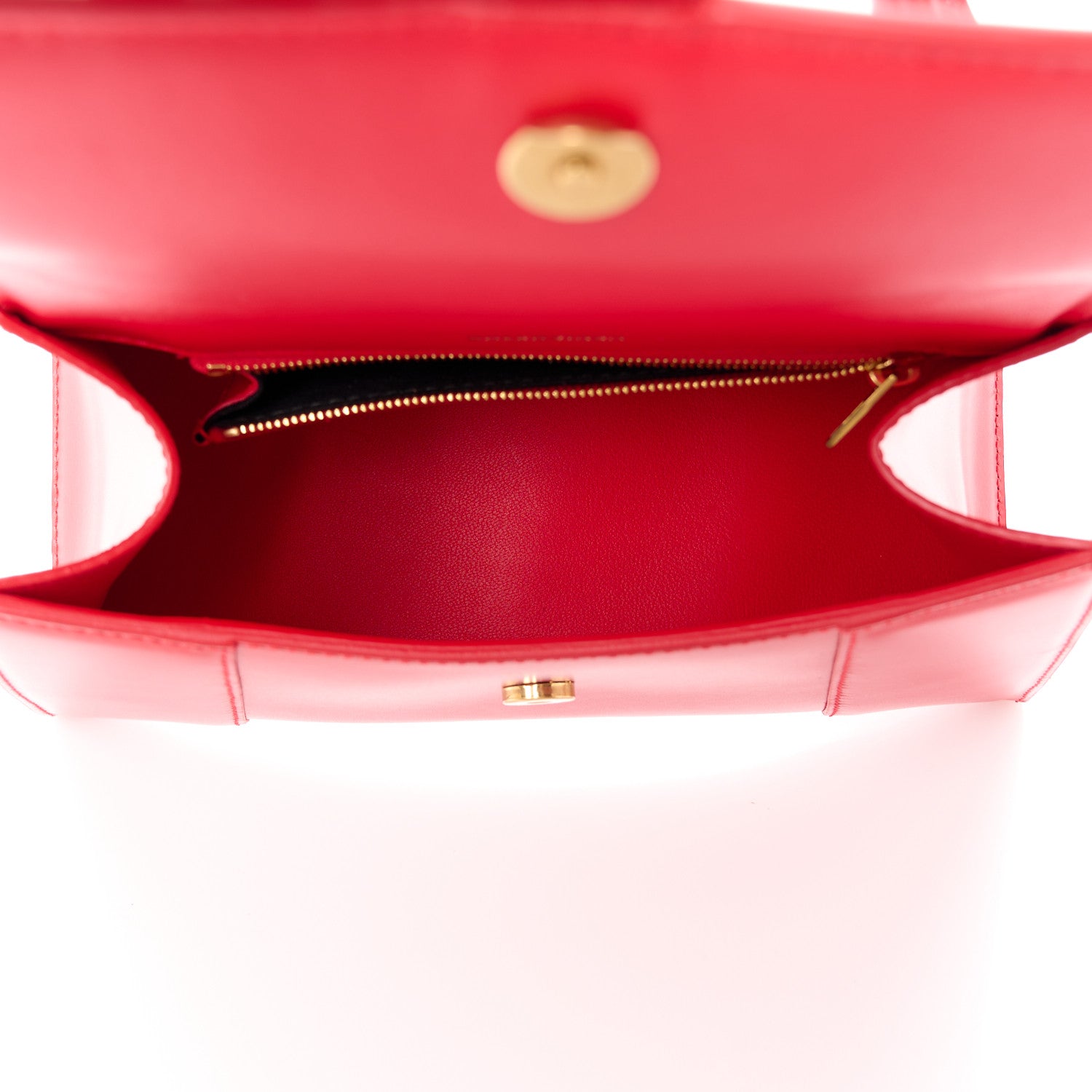 Balenciaga Shiny Box Calfskin Small Hourglass Top Handle Bag Bright Red 5 of 11
