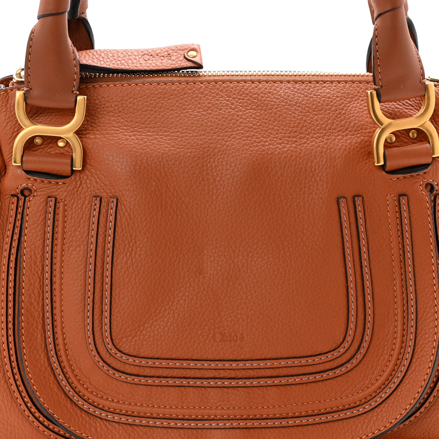 Chloe Calfskin Small Marcie Satchel Tan 8 of 10