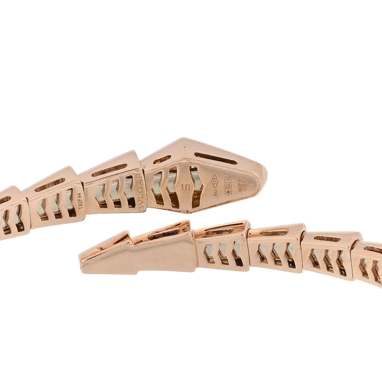 Bulgari 18K Rose Gold Diamond Serpenti Viper Bracelet S 3 of 4