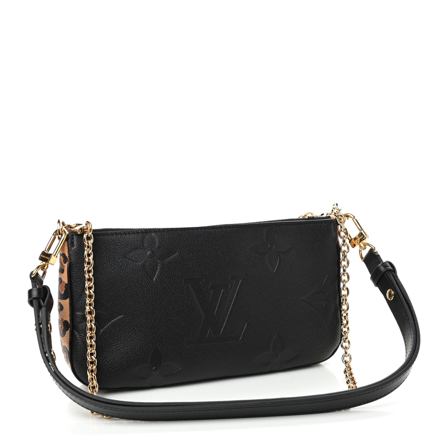 Louis Vuitton Empreinte Monogram Giant Wild At Heart Multi Pochette Accessories Black 3 of 9