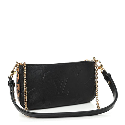 Louis Vuitton Empreinte Monogram Giant Wild At Heart Multi Pochette Accessories Black 3 of 9