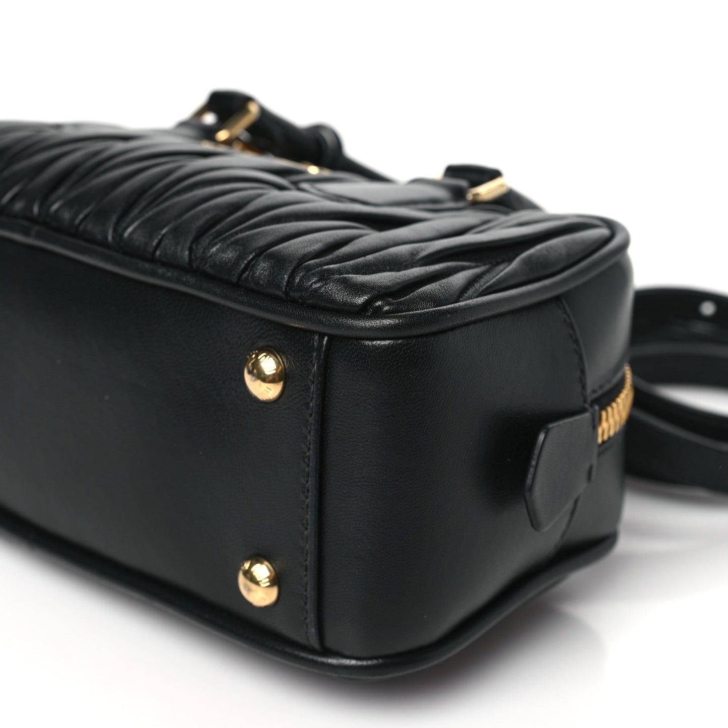 Nappa Matelasse Regular Arcadie Top Handle Bag Black