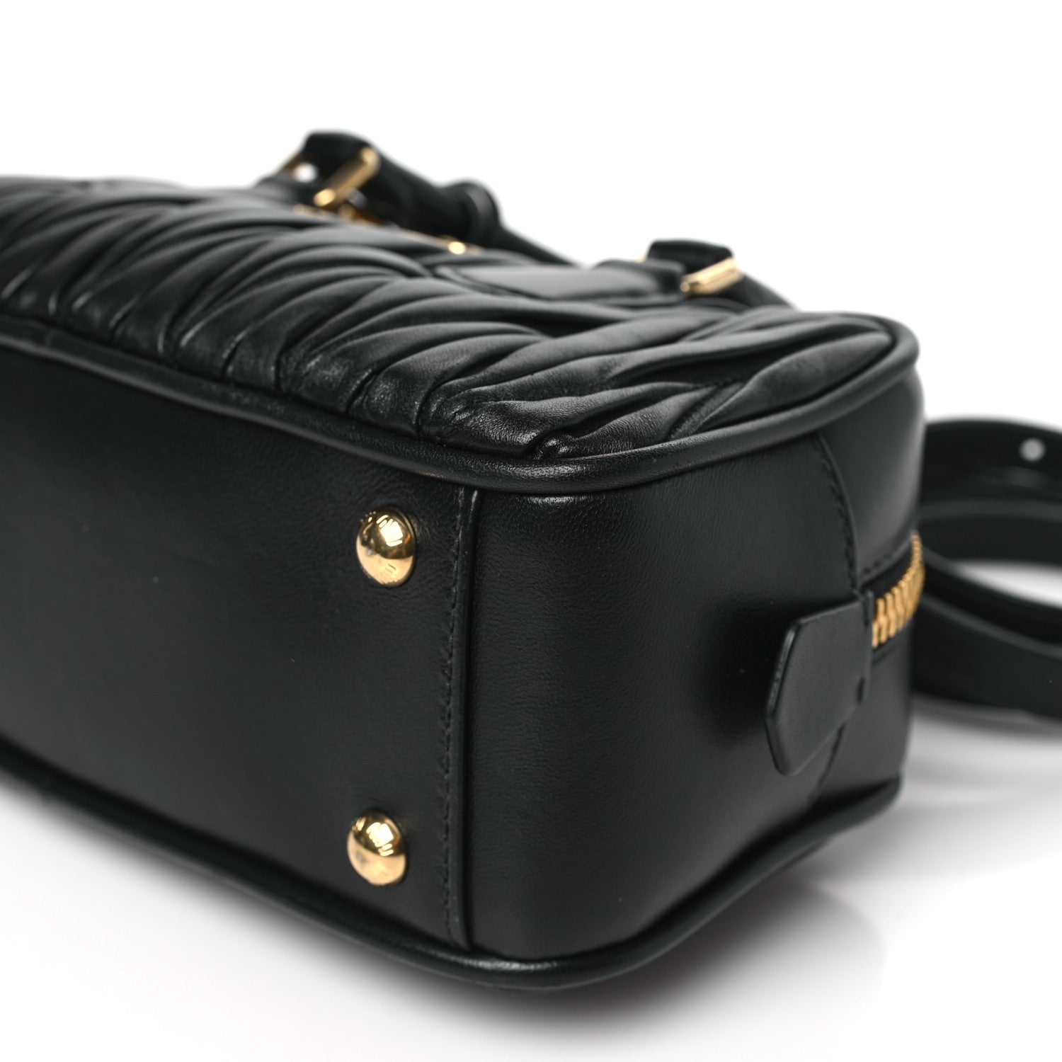 Miu Miu Nappa Matelasse Regular Arcadie Top Handle Bag Black 9 of 9