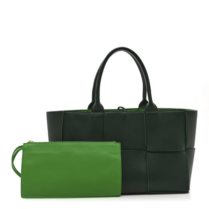 Bottega Veneta Calfskin Maxi Intrecciato Medium Arco Tote Raintree 3 of 10