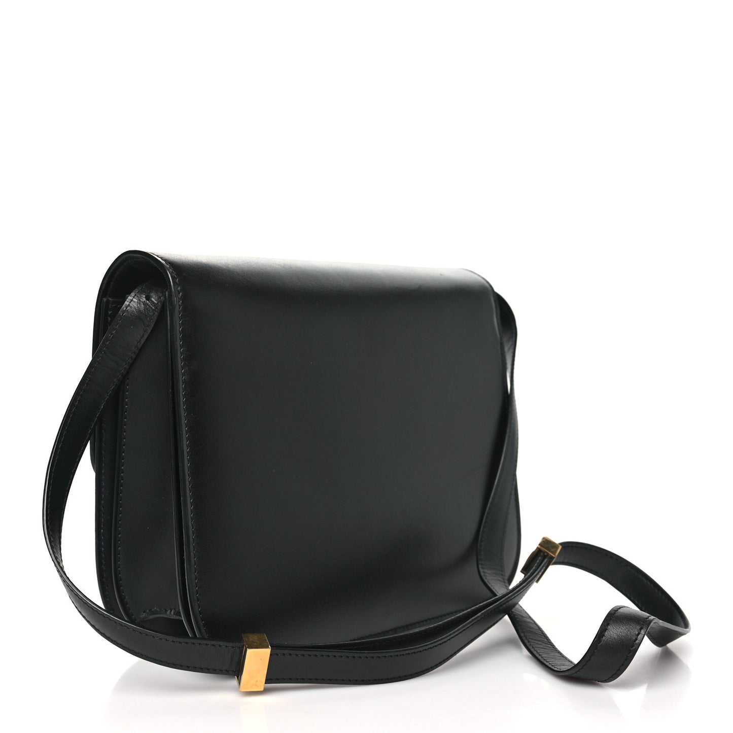 Box Calfskin Medium Classic Box Flap Bag Black