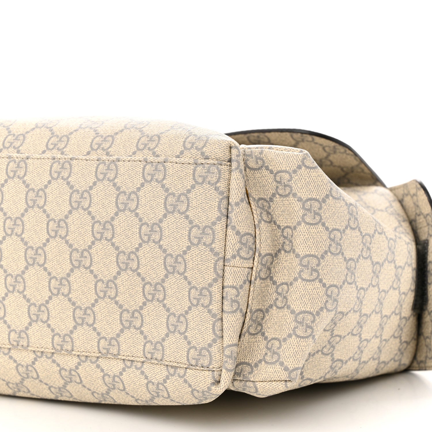 Gucci GG Plus Monogram Messenger Diaper Bag Ecru Grigio 11 of 11