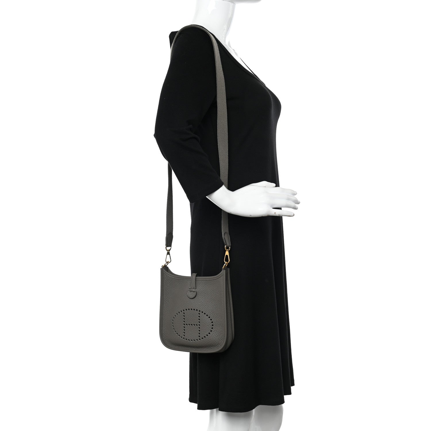 Hermes Taurillon Clemence Evelyne TPM Etain 3 of 9