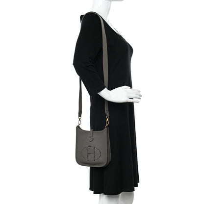 Hermes Taurillon Clemence Evelyne TPM Etain 3 of 9