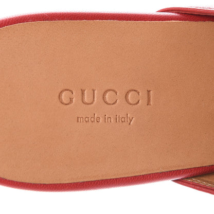 Gucci Malaga Kid Womens Princetown Slippers 38.5 Hibiscus Red 7 of 9
