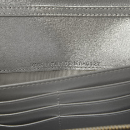 Christian Dior Metallic Grained Calfskin Diorama Croisiere Chain Wallet Silver 8 of 9
