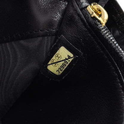 Chanel Leather Chocolate Bar Quilted Long Wallet Black 8 of 8