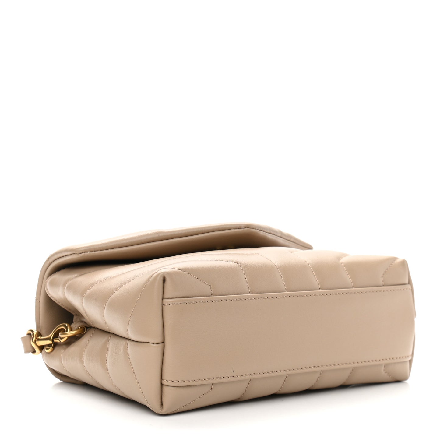 Calfskin Y Quilted Monogram Toy Loulou Crossbody Bag Dark Beige