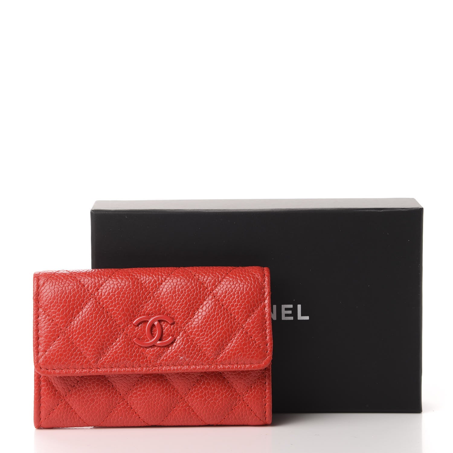 Chanel Caviar Quilted Incognito Flap Card Holder Red 10 of 10