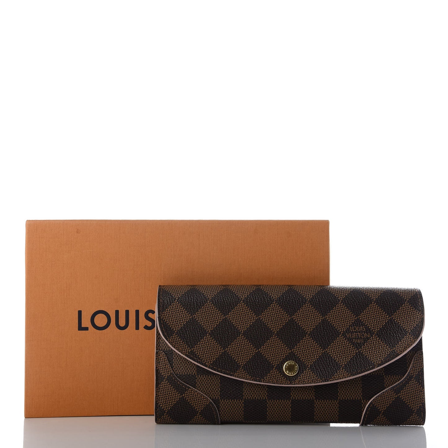 Damier Ebene Caissa Wallet Rose Ballerine