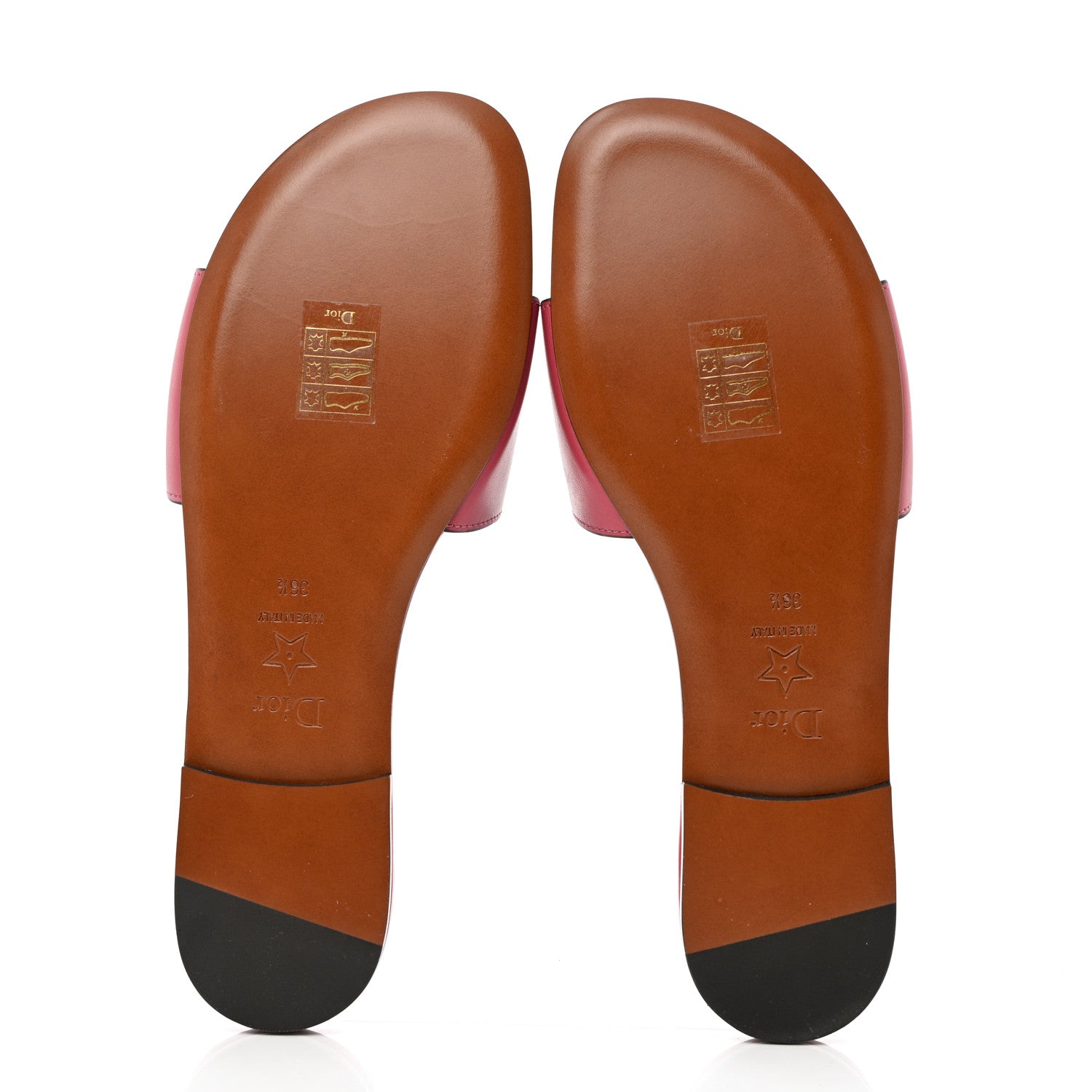 Christian Dior Calfskin D-Club Mule Sandal 36.5 Strawberry 5 of 8