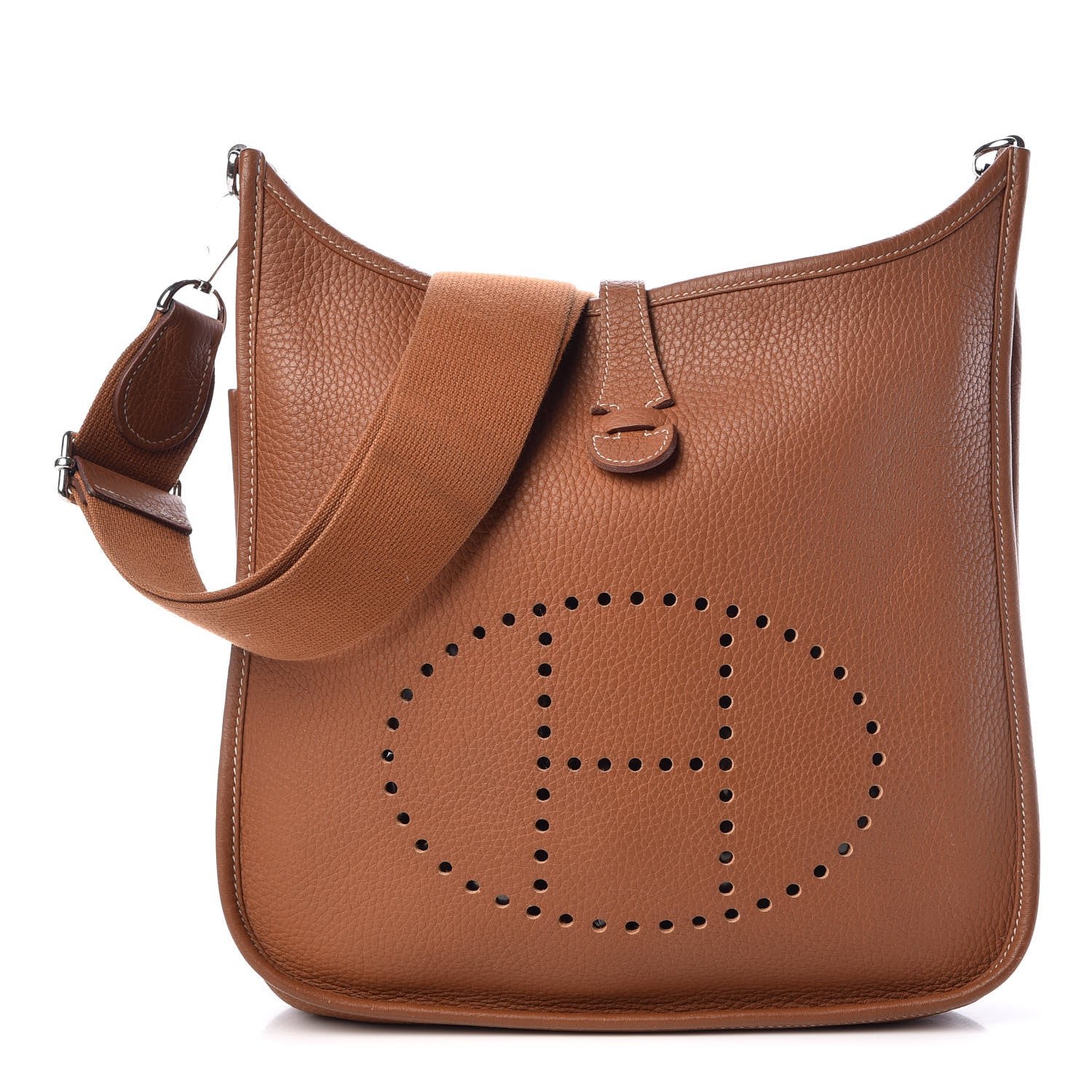 Hermes Taurillon Clemence Evelyne III PM Gold 1 of 9