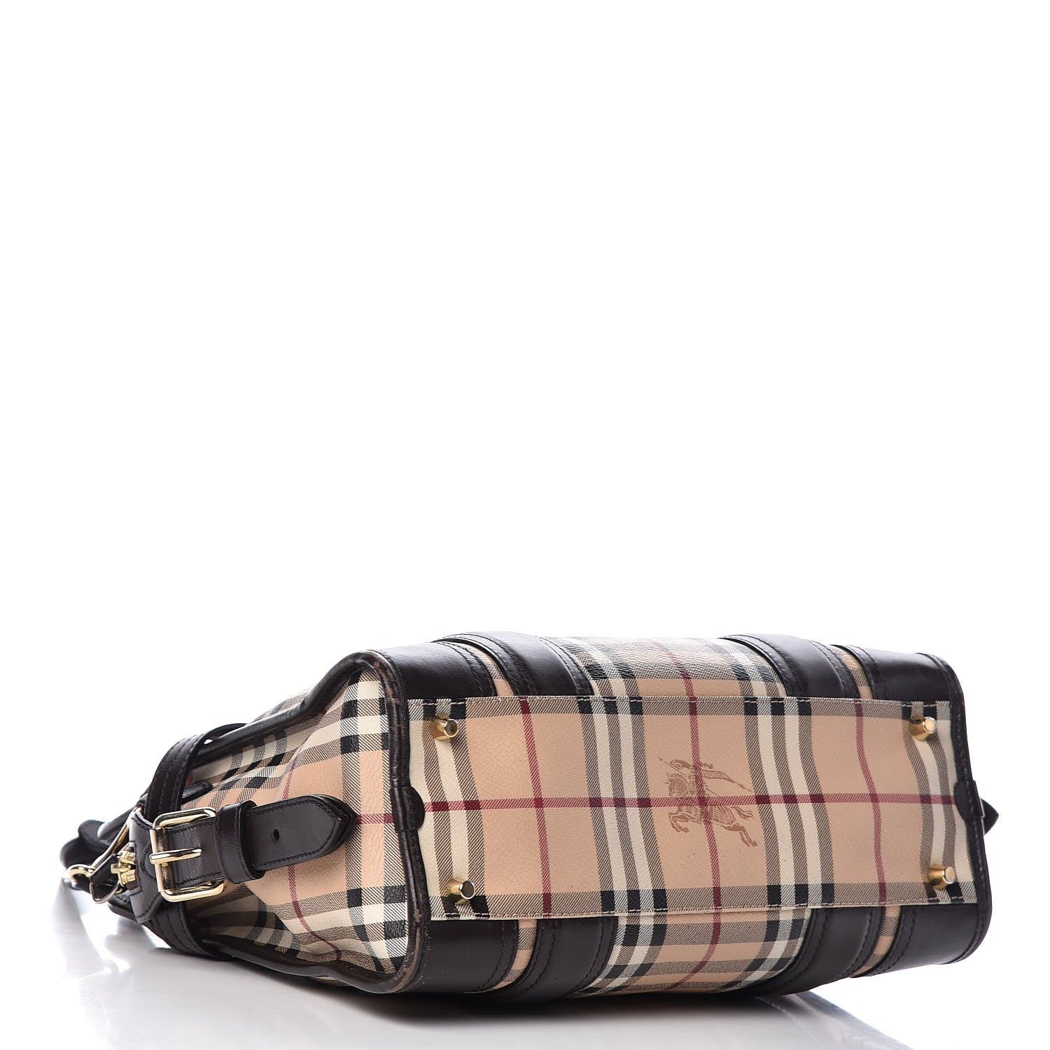 Burberry Haymarket Check Minford Portrait Tote Chocolate 4 of 28