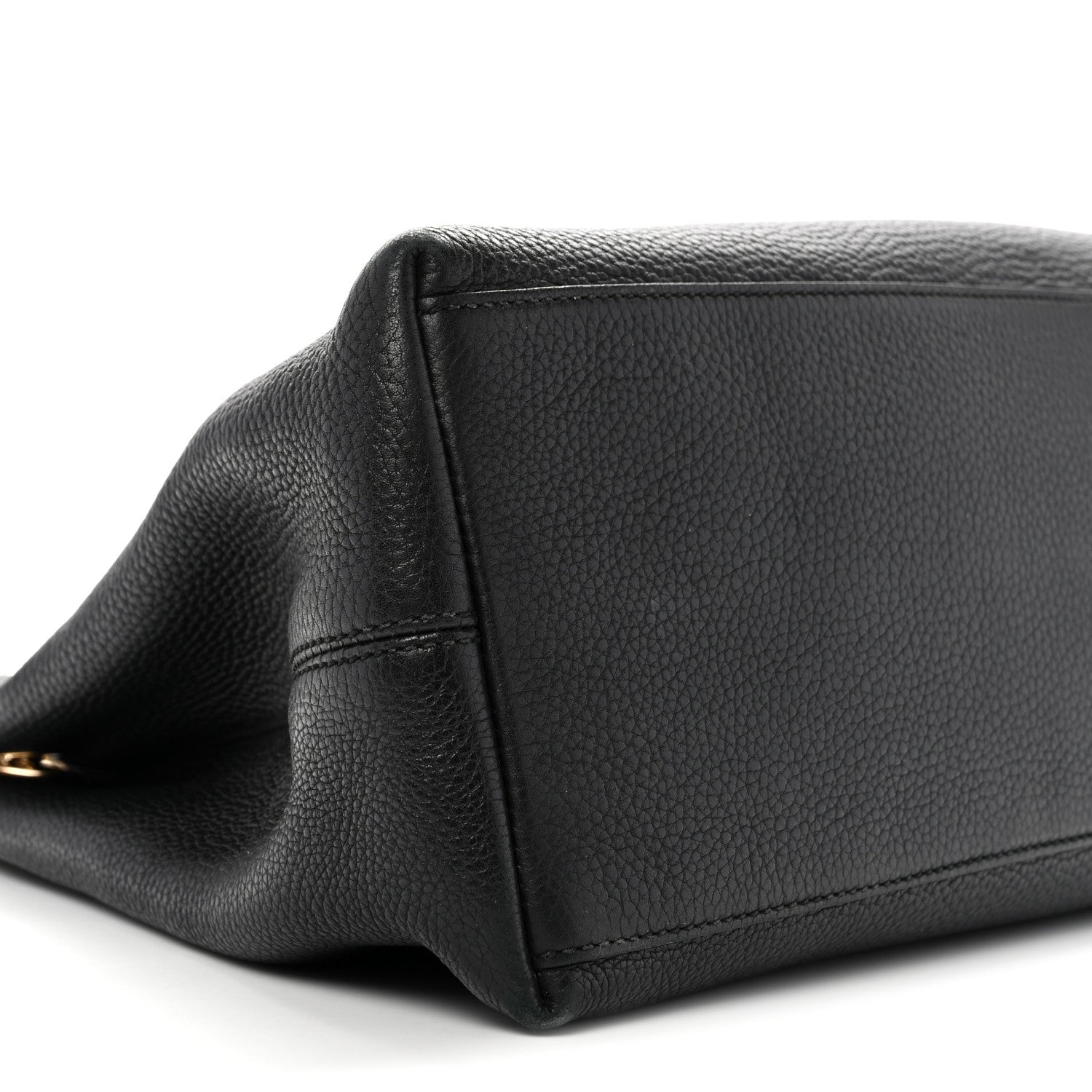 Gucci Pebbled Calfskin Medium Soho Chain Shoulder Bag Black 9 of 15