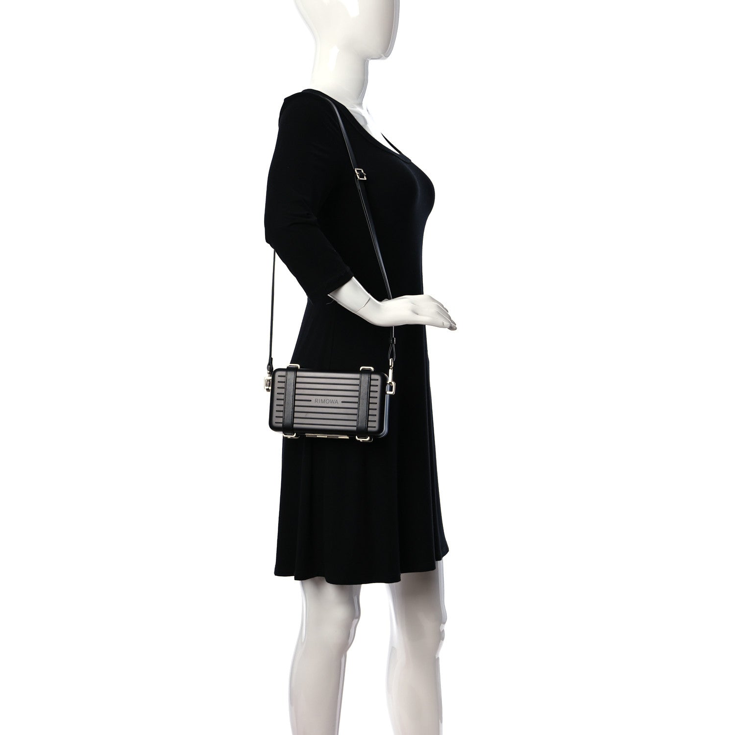 Christian Dior X RIMOWA Aluminum Personal Clutch On Strap Black 2 of 10