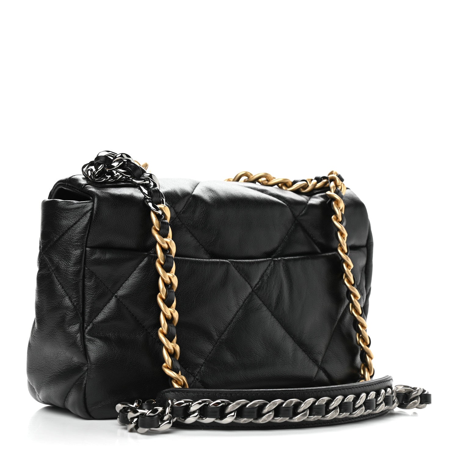 Chanel Goatskin Quilted Medium Chanel 19 Flap Black 3 of 9