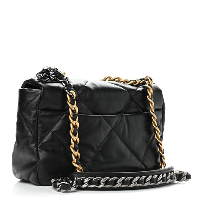Chanel Goatskin Quilted Medium Chanel 19 Flap Black 3 of 9