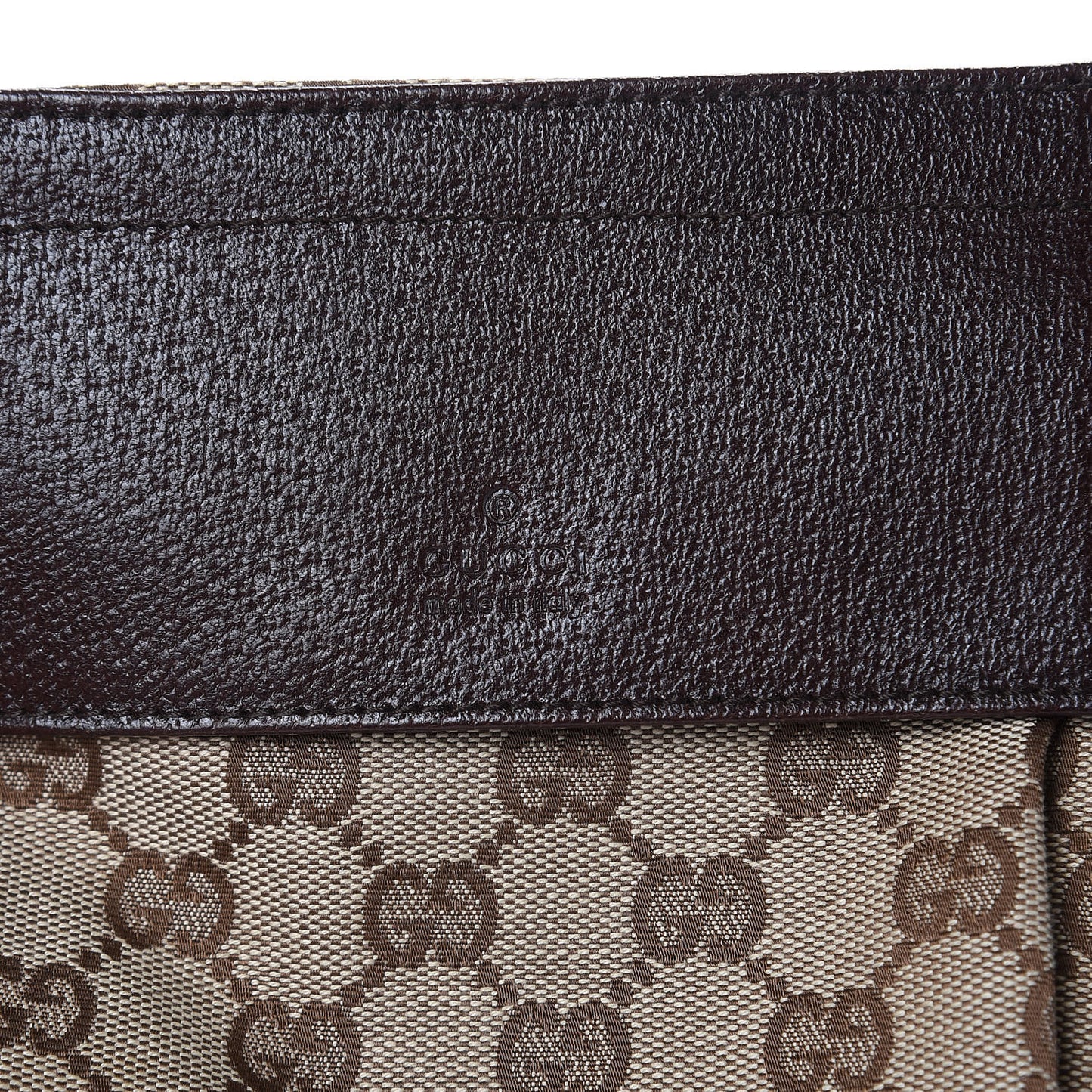 GG Monogram Double Pocket Belt Bag Dark Brown