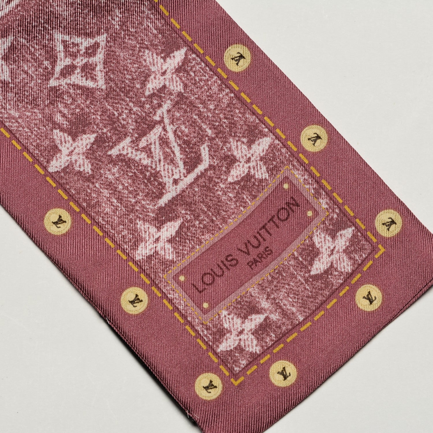 Louis Vuitton Silk Monogram Denim Bandeau 3 of 5
