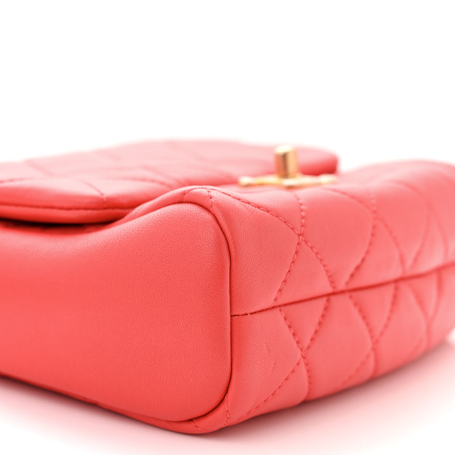 Lambskin Quilted Side-Packs Red