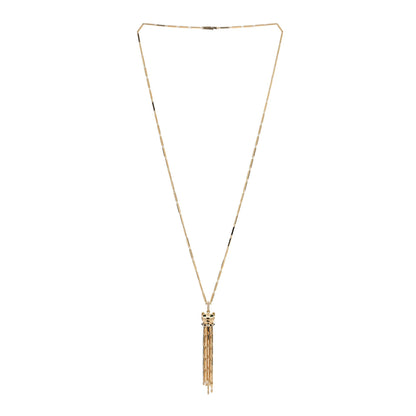 Cartier 18K Yellow Gold Diamond Onyx Emerald Black Lacquer Panthere De Cartier Necklace 3 of 4