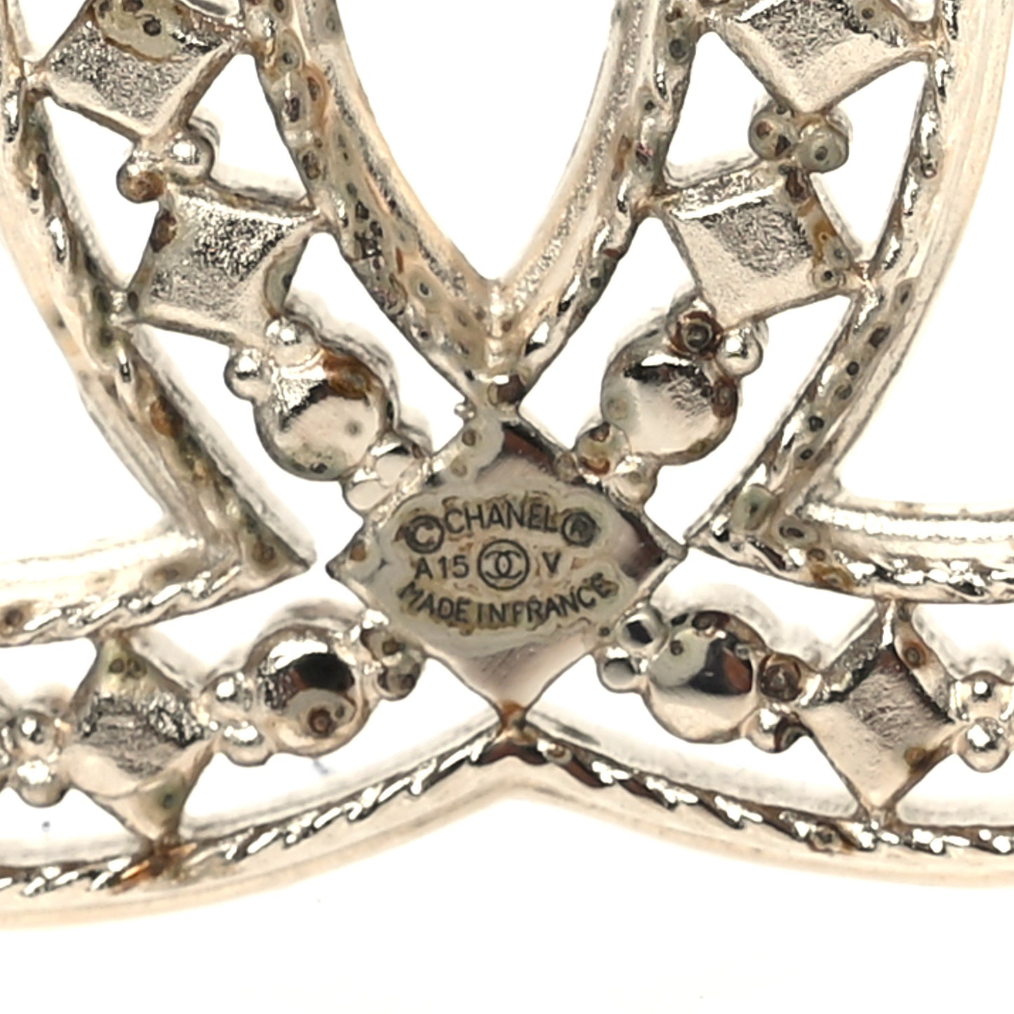Metal CC Brooch Light Gold