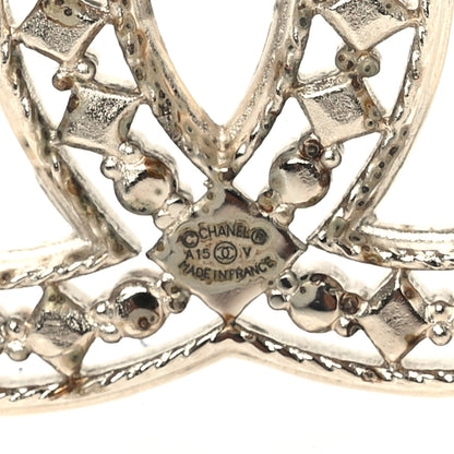 Chanel Metal CC Brooch Light Gold 3 of 3