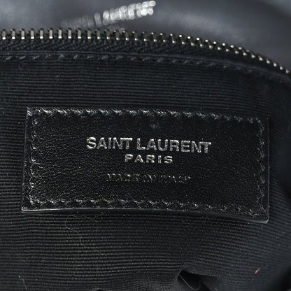 Saint Laurent Lambskin Quilted Toy Loulou Puffer Monogram Chain Satchel Storm 6 of 9