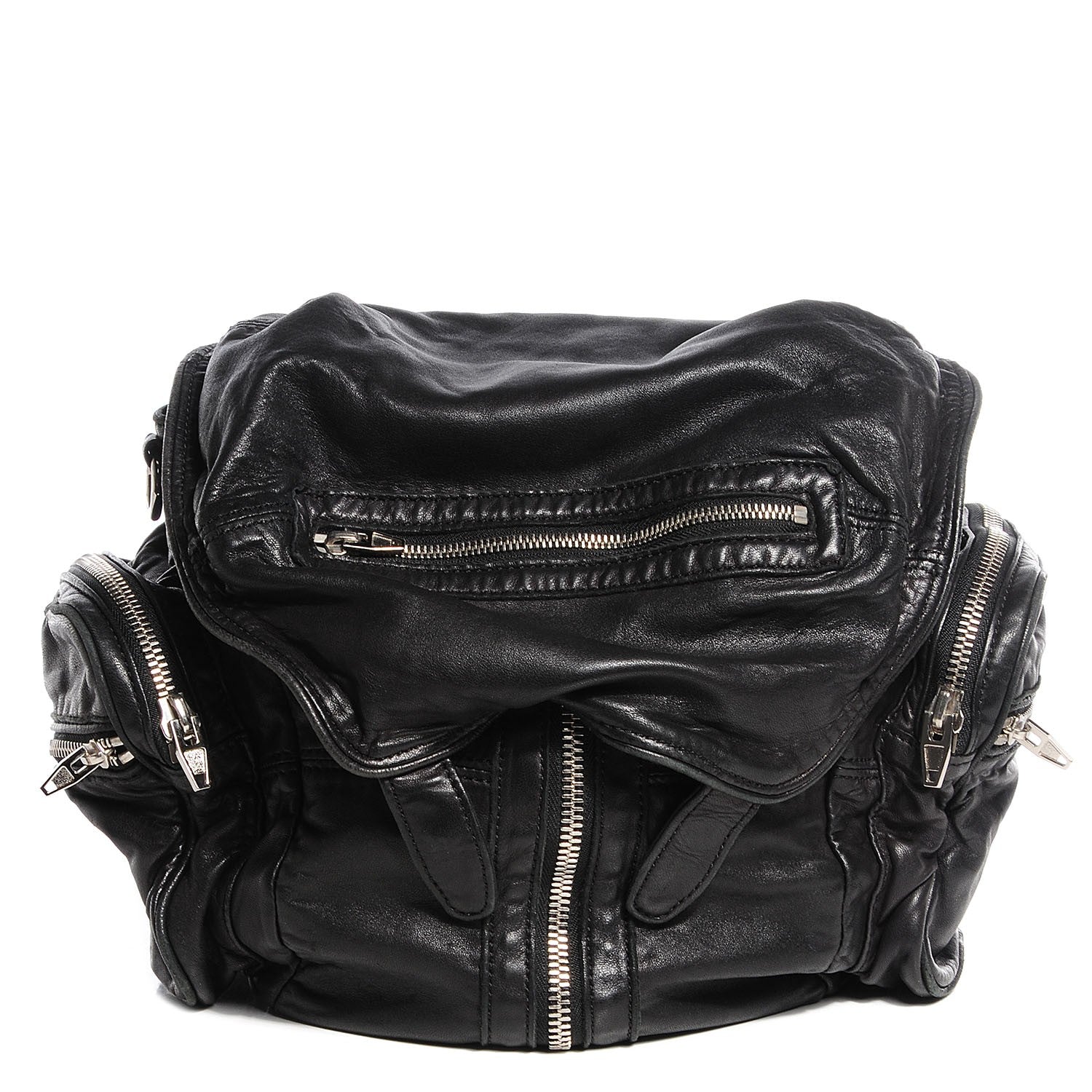 Alexander Wang Lambskin Marti Backpack Washed Black with Nickel Hardware 1 of 7