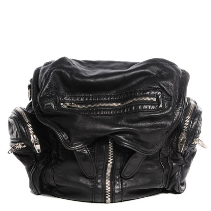 Alexander Wang Lambskin Marti Backpack Washed Black with Nickel Hardware 1 of 7