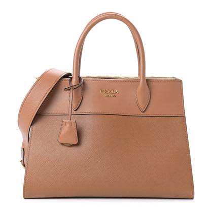 Prada Saffiano City Calf Medium Esplanade Tote Caramel 1 of 8