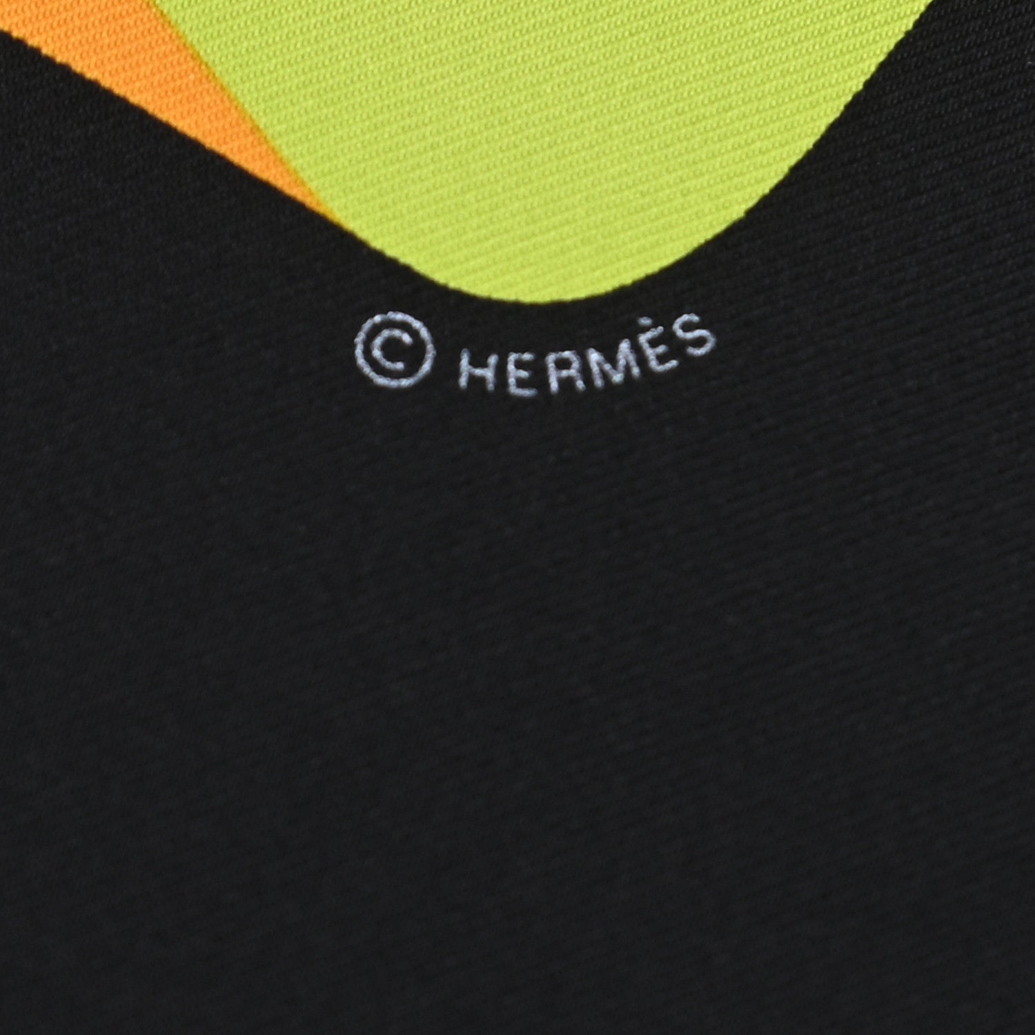 Hermes Silk La Serpentine De Pierre Scarf 45 Black Vermillon Vert Fluo 4 of 5
