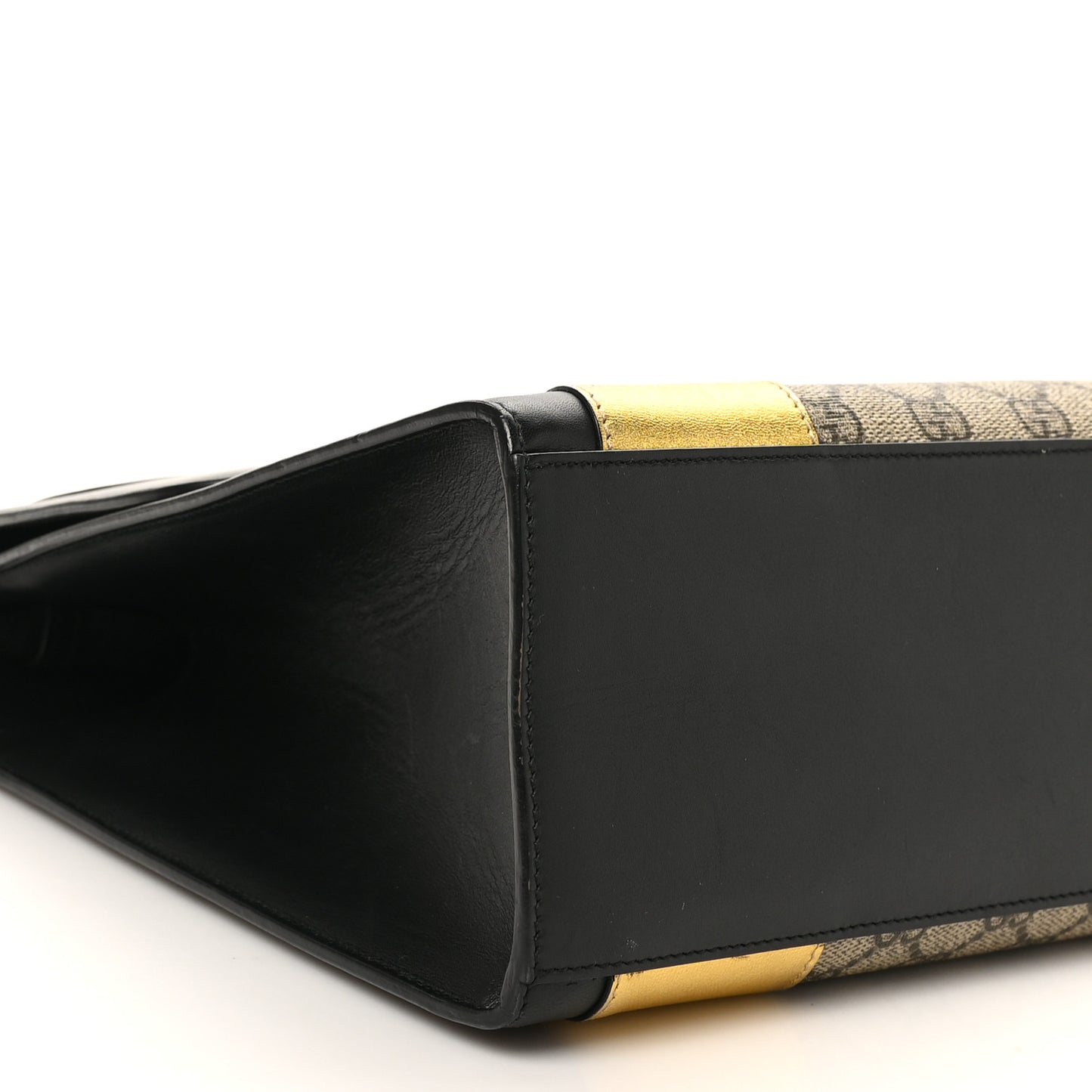 Nappa GG Supreme Monogram Medium Osiride Top Handle Bag Black Oro Vecchio Beige Ebony