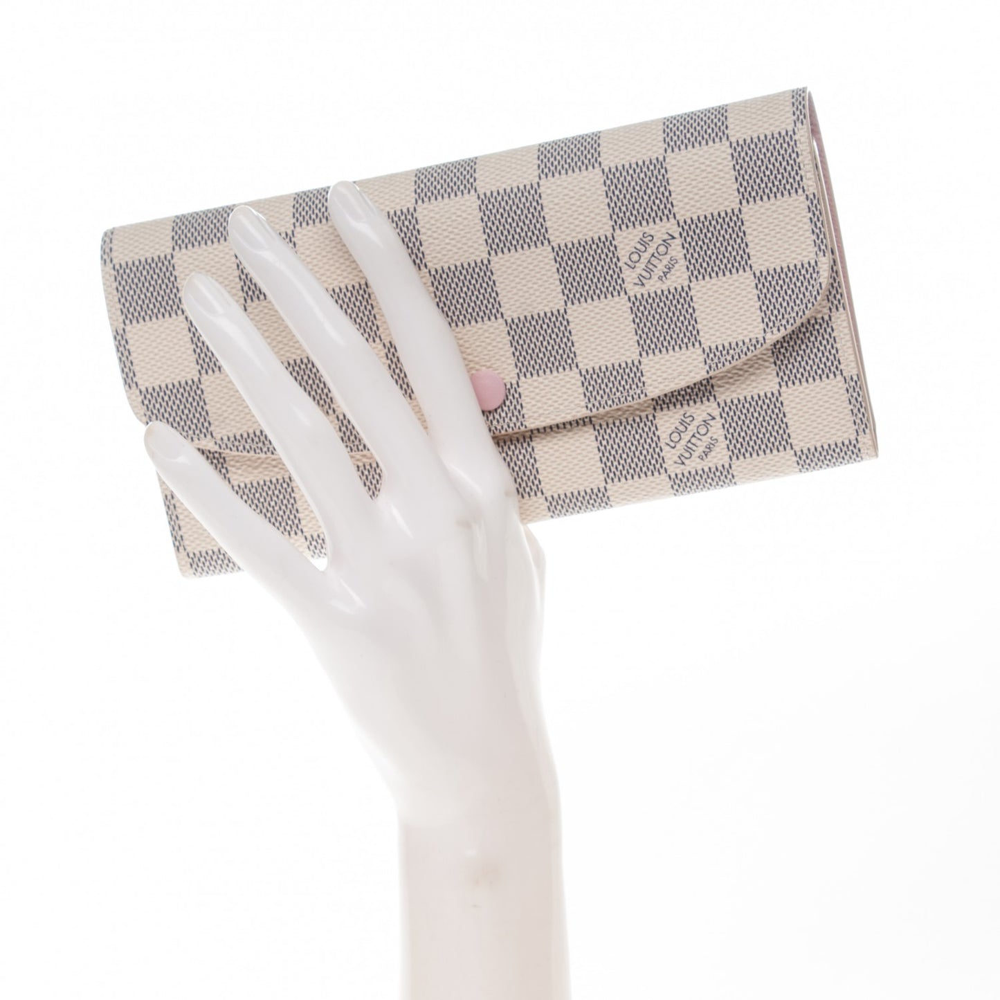 Damier Azur Emilie Wallet Rose Ballerine
